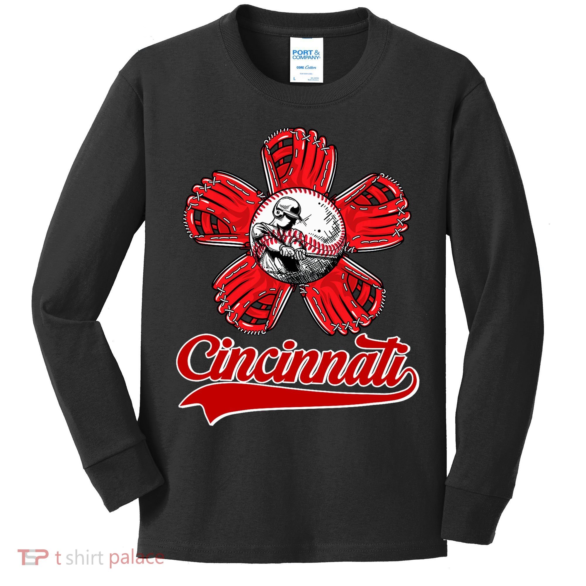Cincinnati Flower I Love Cincinnati Kids Long Sleeve Shirt