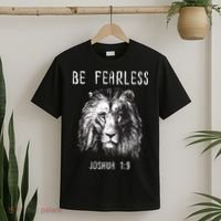 Christian Fearless Joshua 1:9 Faith Gift T-Shirt thumb 2