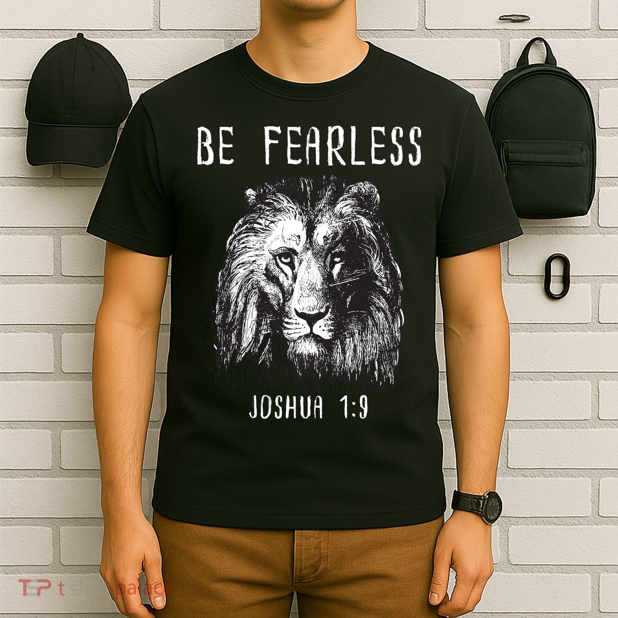 Christian Fearless Joshua 1:9 Faith Gift T-Shirt