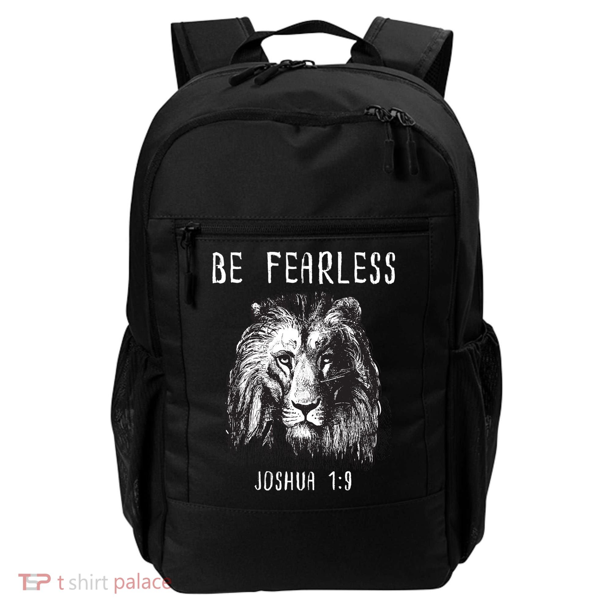 Christian Fearless Joshua 1:9 Faith Gift Backpack