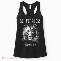 Christian Fearless Joshua 1:9 Faith Gift Women's Tank Top thumb 0