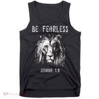 Christian Fearless Joshua 1:9 Faith Gift Tank Top thumb 0