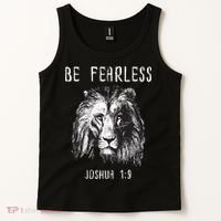 Christian Fearless Joshua 1:9 Faith Gift Tank Top thumb 2