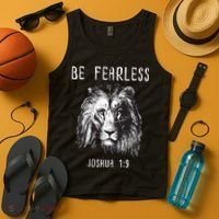 Christian Fearless Joshua 1:9 Faith Gift Tank Top thumb 4