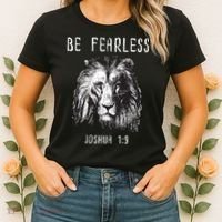 Christian Fearless Joshua 1:9 Faith Gift Women's T-Shirt thumb 2