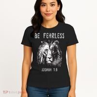 Christian Fearless Joshua 1:9 Faith Gift Women's T-Shirt thumb 4