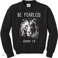 Christian Fearless Joshua 1:9 Faith Gift Kids Sweatshirt thumb 0