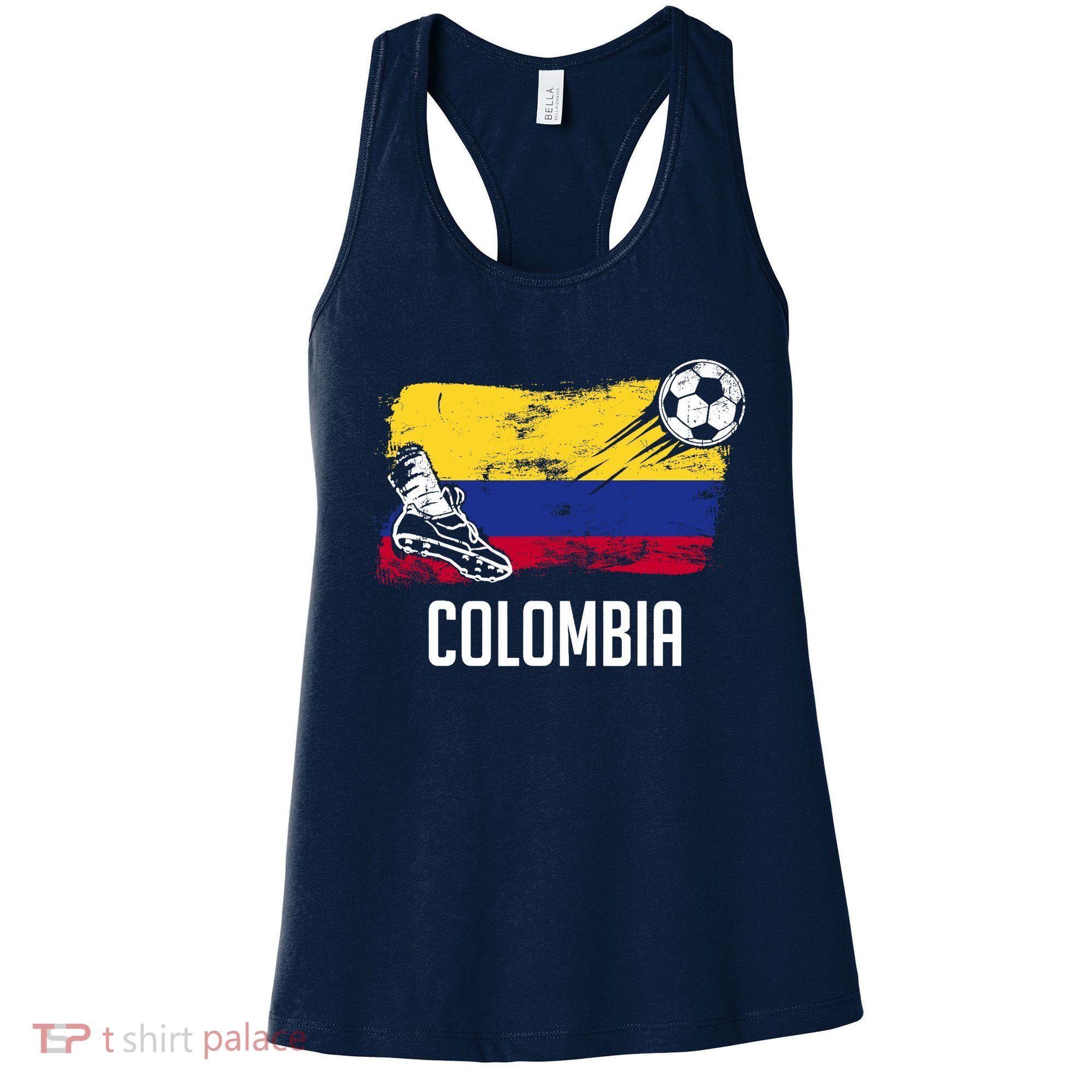 Colombia Flag Jersey Colombian Soccer Team Colombian Women's Tank Top