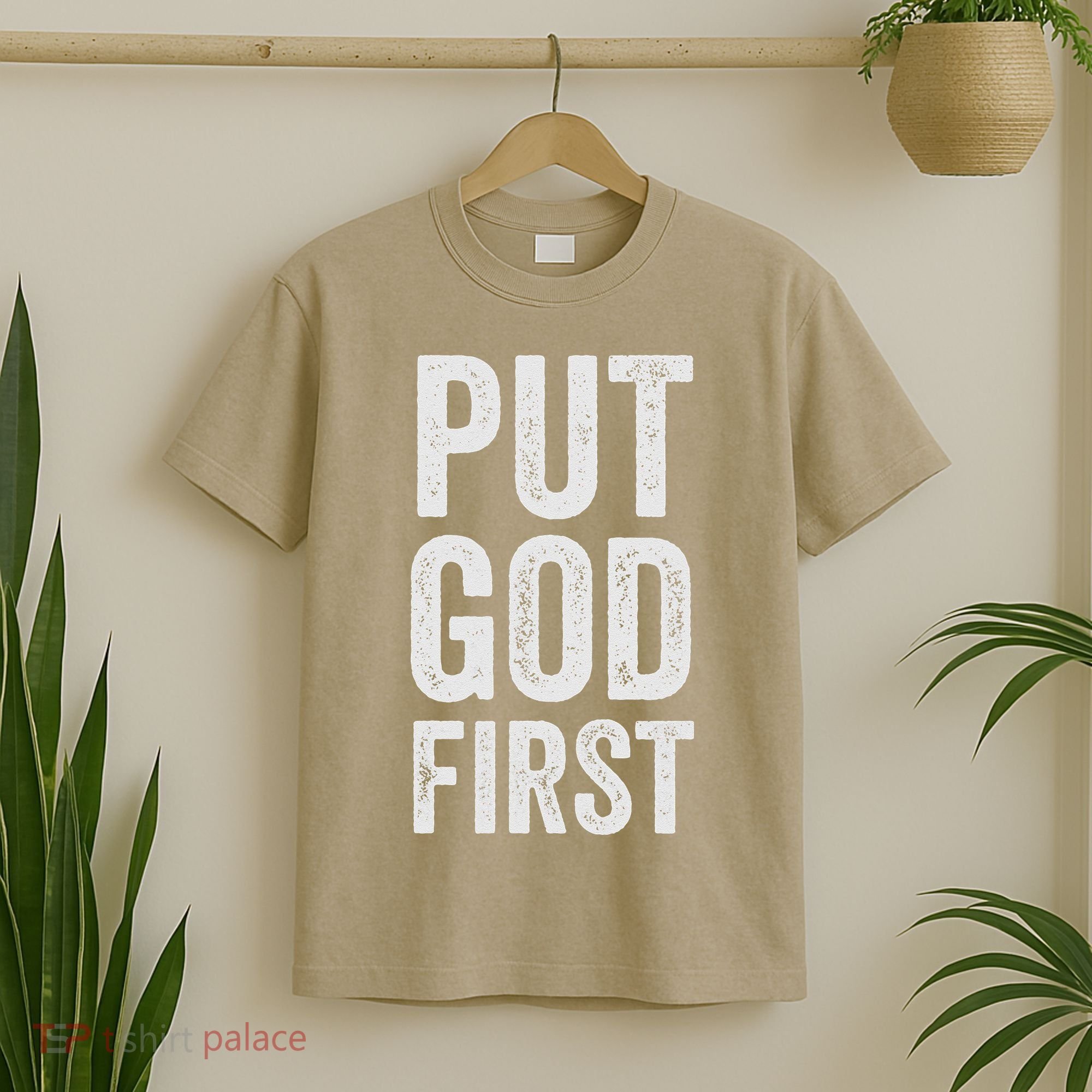 Christian Faith Jesus Gifts Women Put God First T-Shirt