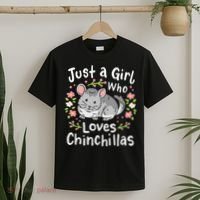 Chinchilla Funny Just A Girl Who Loves Chinchillas T-Shirt thumb 2