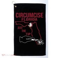 Circumcise Florida Just The Tip Golf Towel thumb 0