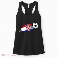 Croatia Flag Jersey Croatian Soccer Team Croatian Women's Tank Top thumb 0