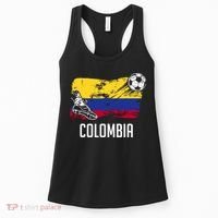 Colombia Flag Jersey Colombian Soccer Team Colombian Women's Tank Top thumb 0
