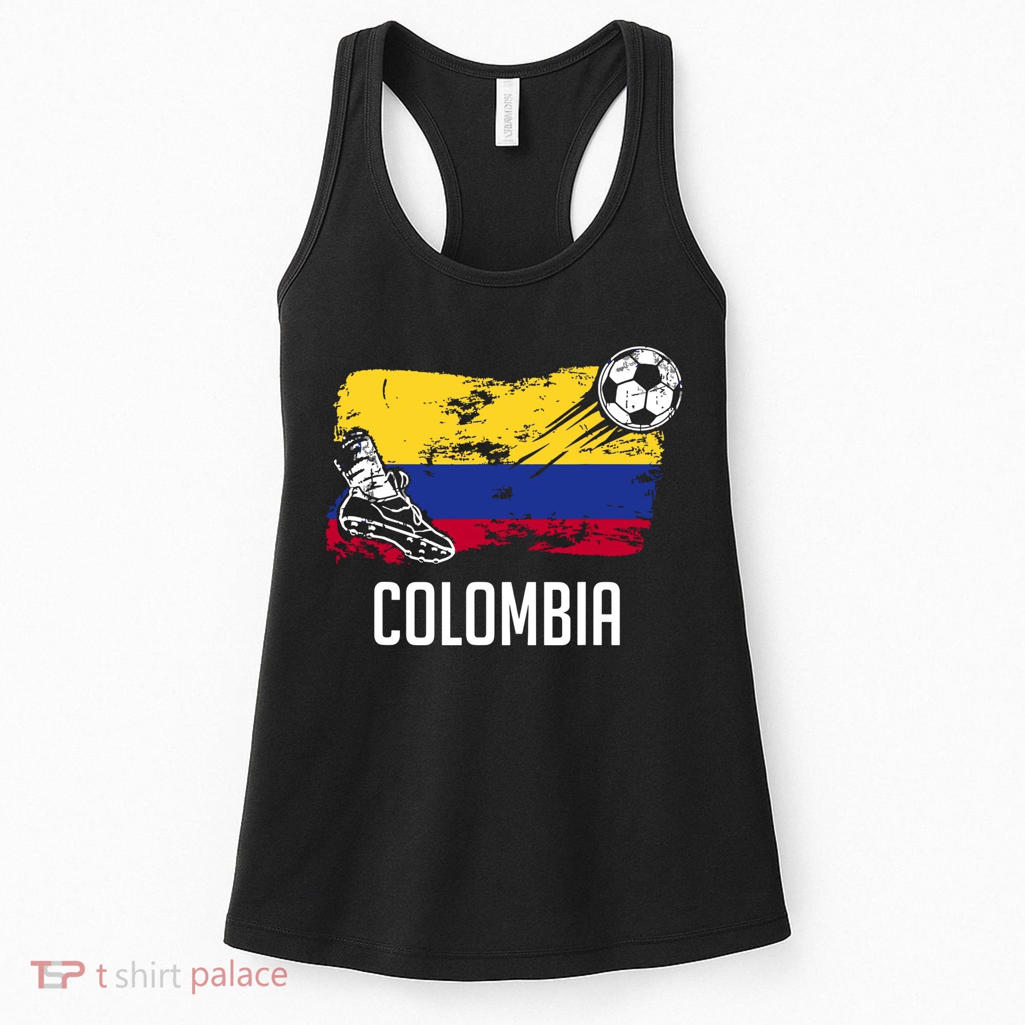 Colombia Flag Jersey Colombian Soccer Team Colombian Women's Tank Top