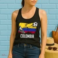 Colombia Flag Jersey Colombian Soccer Team Colombian Women's Tank Top thumb 2