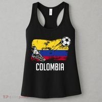 Colombia Flag Jersey Colombian Soccer Team Colombian Women's Tank Top thumb 3