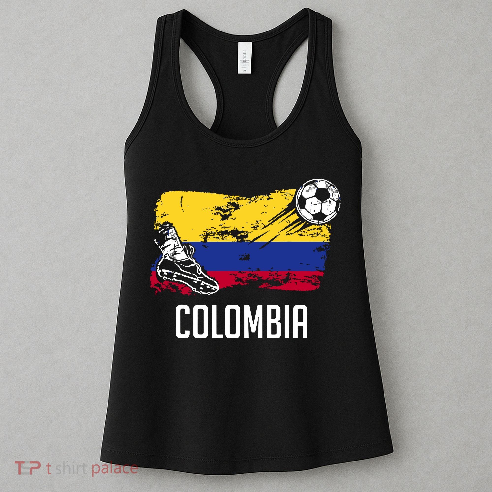 Colombia Flag Jersey Colombian Soccer Team Colombian Women's Tank Top