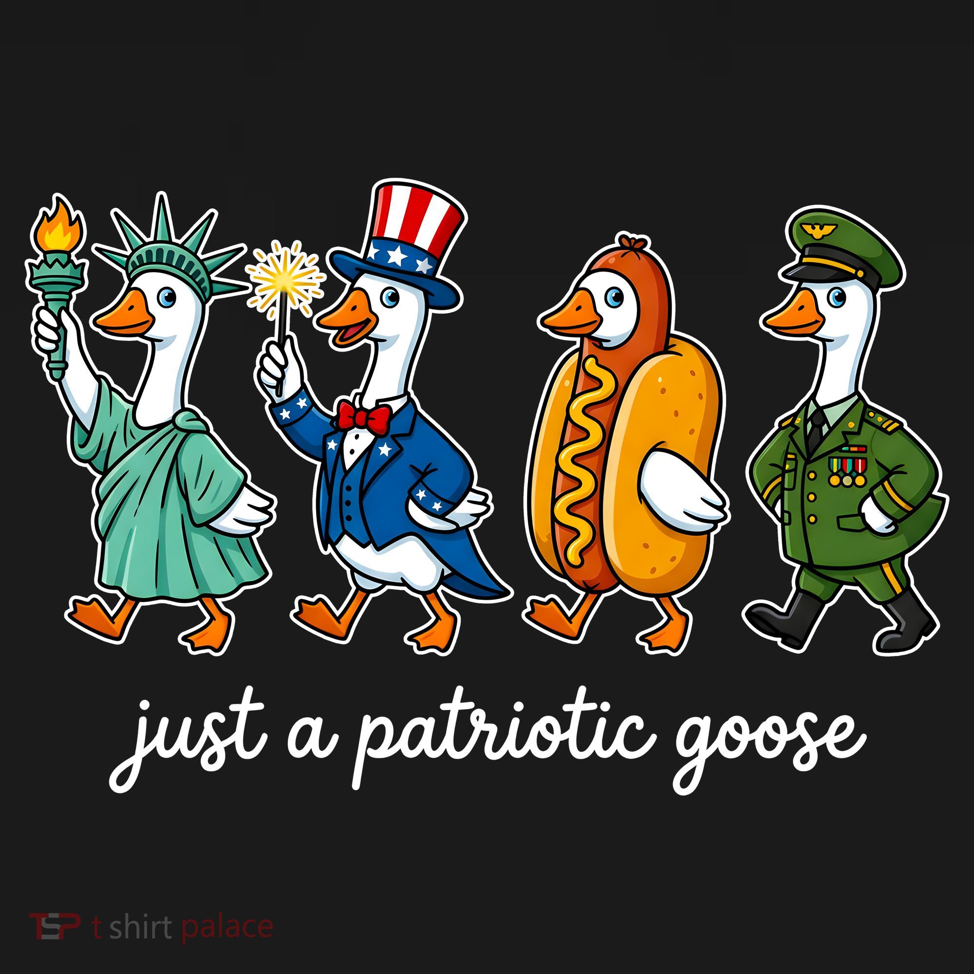 Cute Funny Just A Patriotic Goose Celebrate Fourth Of July Women's Hoodie