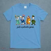 Cute Funny Just A Patriotic Goose Celebrate Fourth Of July T-Shirt thumb 4