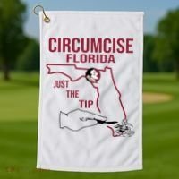 Circumcise Florida Just The Tip Golf Towel thumb 1