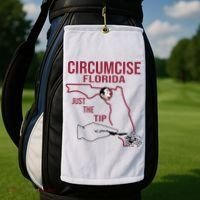 Circumcise Florida Just The Tip Golf Towel thumb 2