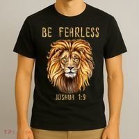 Christian Fearless Joshua 1:9 Faith Gift T-Shirt thumb 3