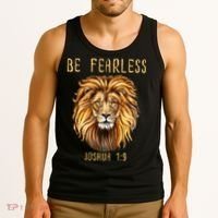 Christian Fearless Joshua 1:9 Faith Gift Tank Top thumb 3
