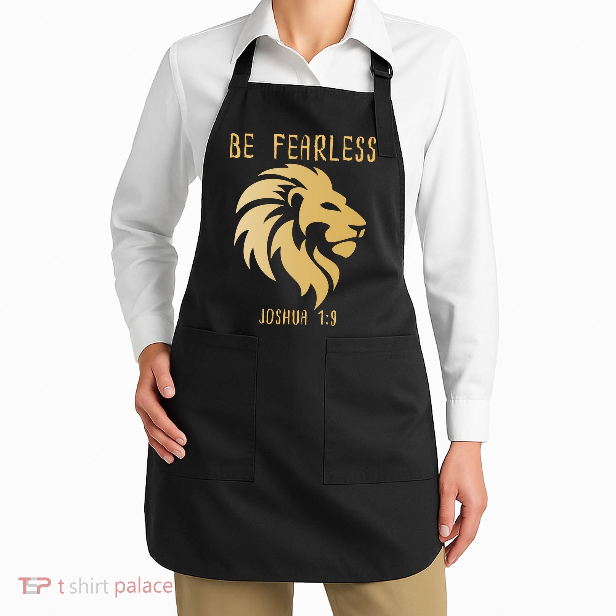 Christian Fearless Joshua 1:9 Faith Gift Apron