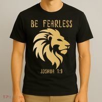 Christian Fearless Joshua 1:9 Faith Gift T-Shirt thumb 3