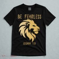 Christian Fearless Joshua 1:9 Faith Gift T-Shirt thumb 5