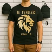 Christian Fearless Joshua 1:9 Faith Gift T-Shirt thumb 6