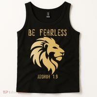 Christian Fearless Joshua 1:9 Faith Gift Tank Top thumb 2