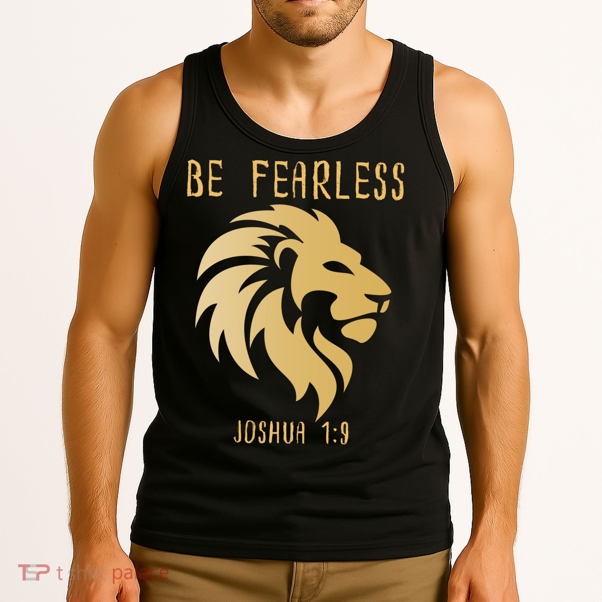 Christian Fearless Joshua 1:9 Faith Gift Tank Top