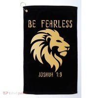 Christian Fearless Joshua 1:9 Faith Gift Golf Towel thumb 0
