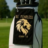 Christian Fearless Joshua 1:9 Faith Gift Golf Towel thumb 2