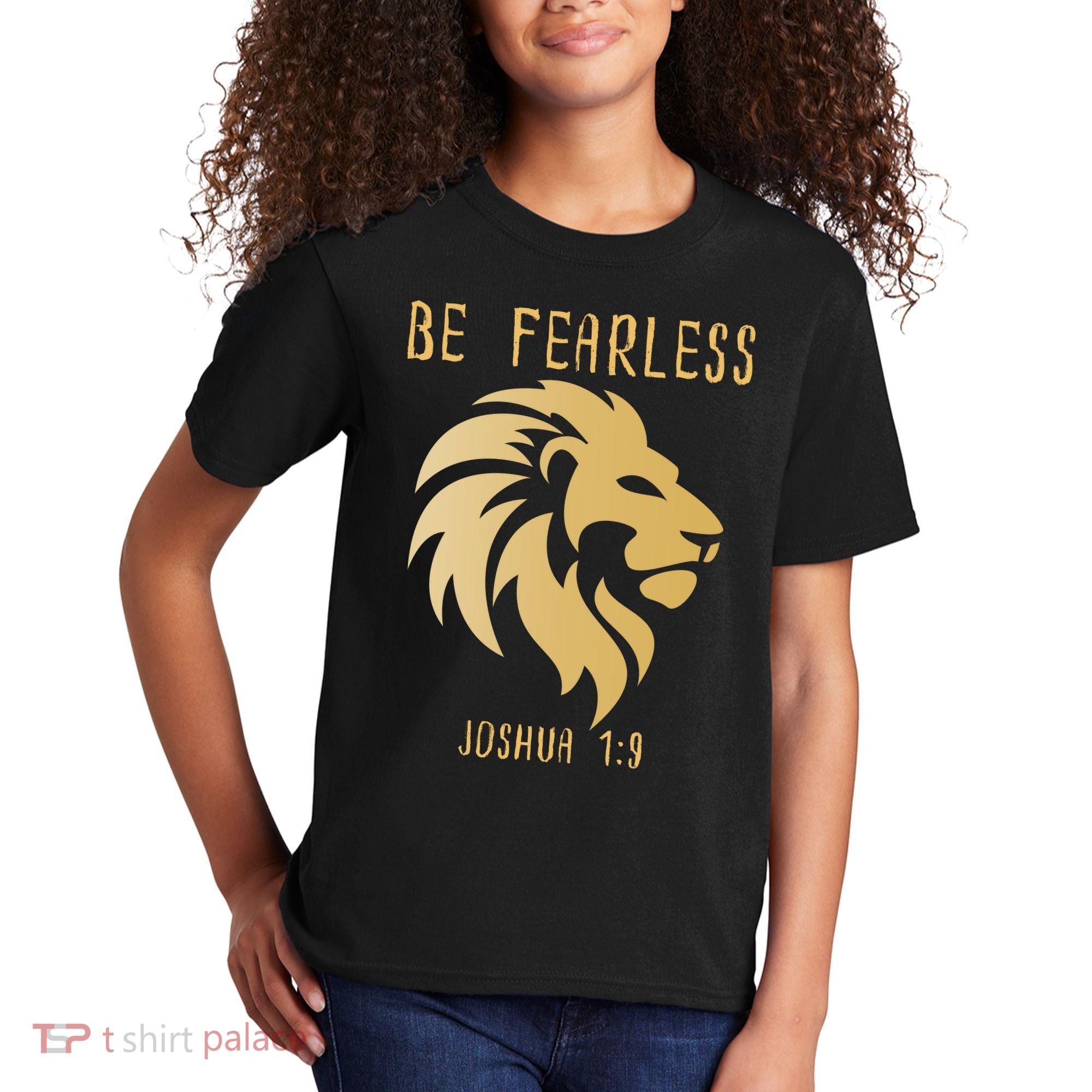 Christian Fearless Joshua 1:9 Faith Gift Kids T-Shirt