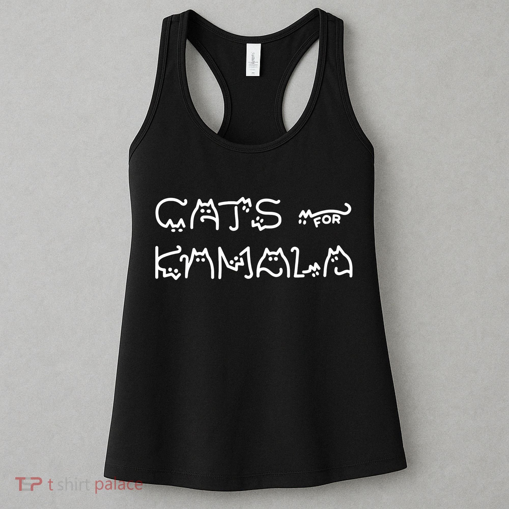 Cat For Kamala Kamala Harris Cat Lettering Positive Funny Women's Tank Top