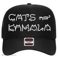 Cat For Kamala Kamala Harris Cat Lettering Positive Funny Hat thumb 0