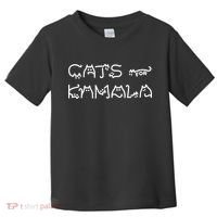Cat For Kamala Kamala Harris Cat Lettering Positive Funny Toddler T-Shirt thumb 0
