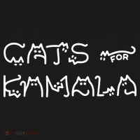 Cat For Kamala Kamala Harris Cat Lettering Positive Funny Women's T-Shirt thumb 6