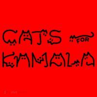 Cat For Kamala Kamala Harris Cat Lettering Positive Funny Santa Hat thumb 1