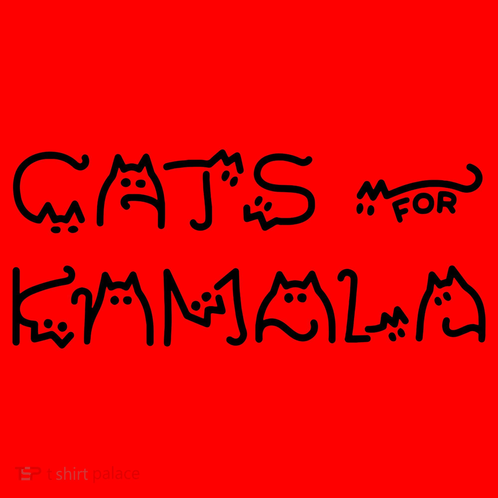 Cat For Kamala Kamala Harris Cat Lettering Positive Funny Santa Hat