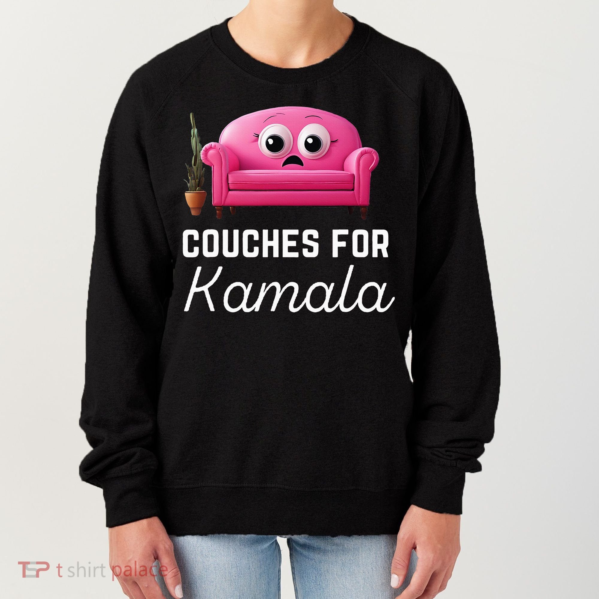 Couches For Kamala Jd Vance Couch Meme Funny Culture Liberal Women's Sweatshirt
