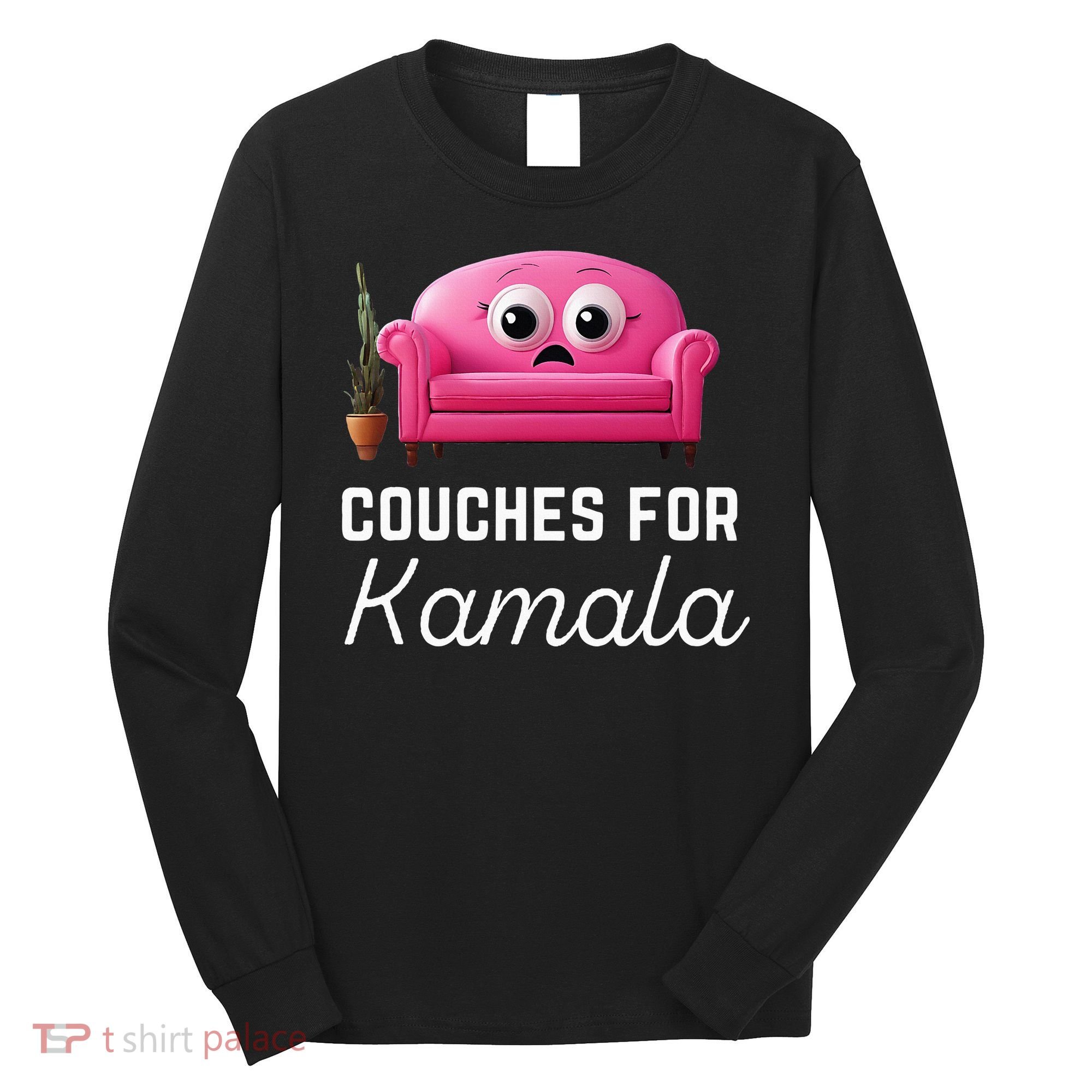 Couches For Kamala Jd Vance Couch Meme Funny Culture Liberal Long Sleeve Shirt