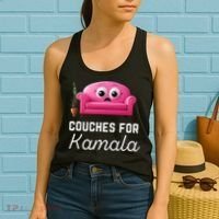 Couches For Kamala Jd Vance Couch Meme Funny Culture Liberal Women's Tank Top thumb 2