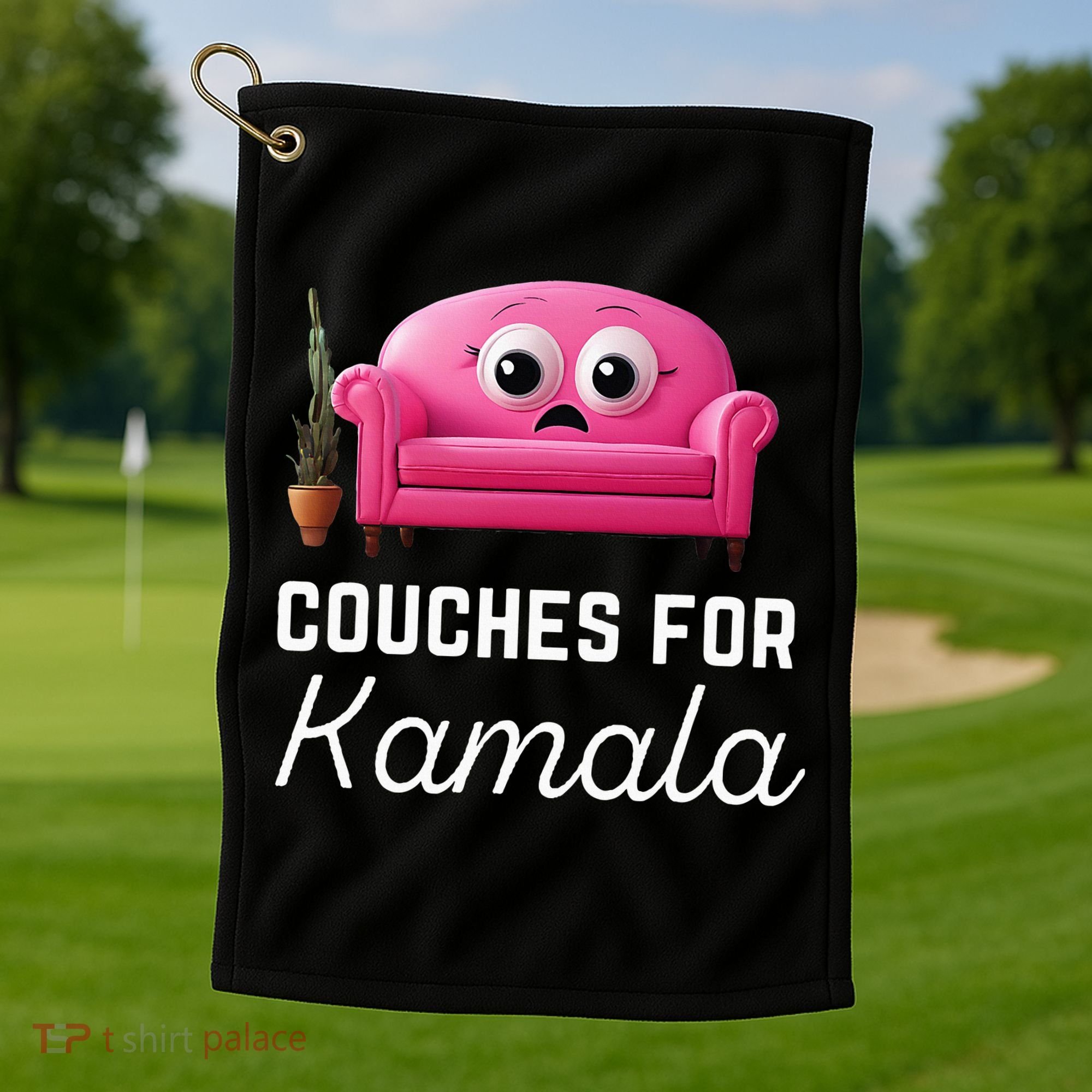 Couches For Kamala Jd Vance Couch Meme Funny Culture Liberal Golf Towel