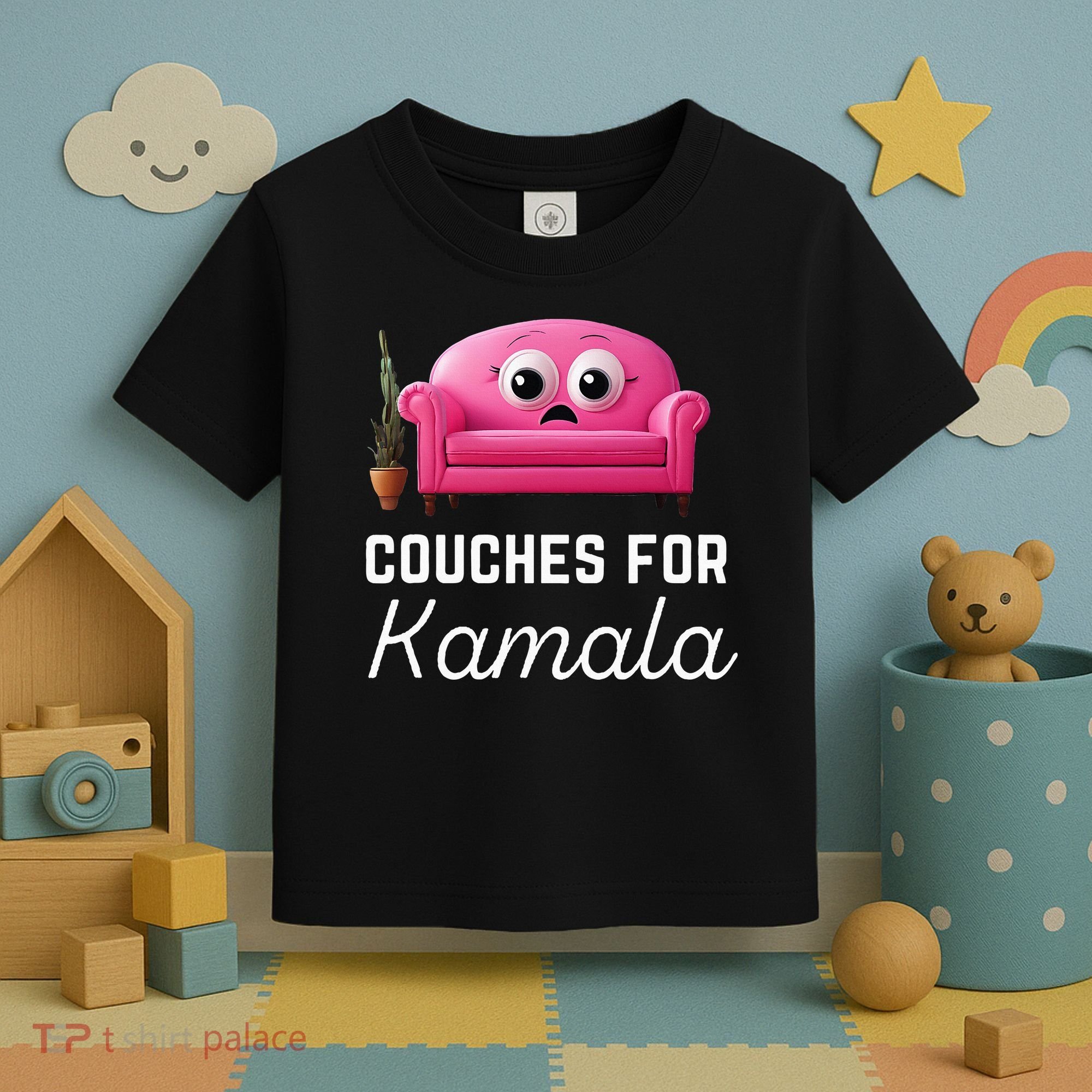 Couches For Kamala Jd Vance Couch Meme Funny Culture Liberal Toddler T-Shirt
