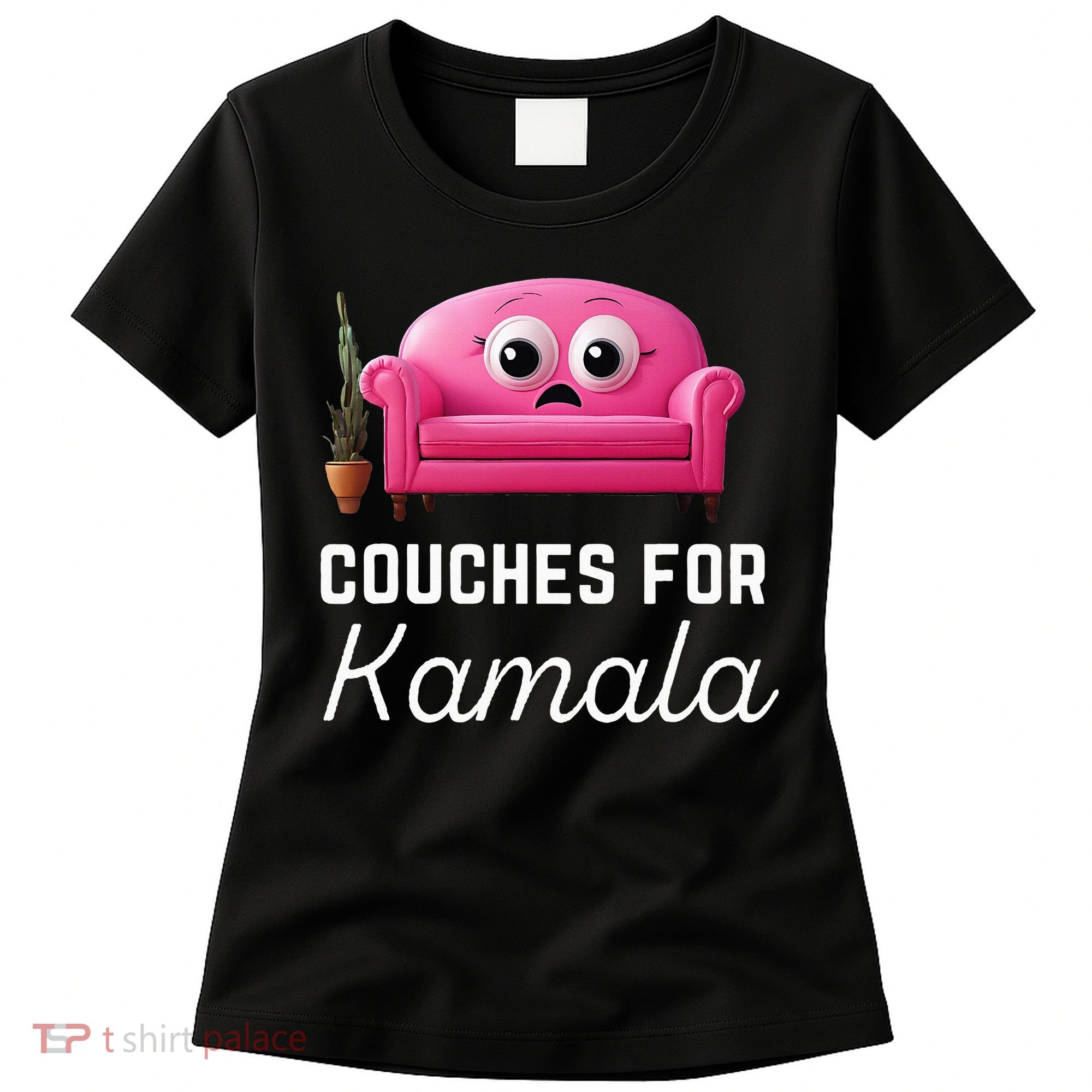 Couches For Kamala Jd Vance Couch Meme Funny Culture Liberal Women's T-Shirt