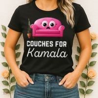 Couches For Kamala Jd Vance Couch Meme Funny Culture Liberal Women's T-Shirt thumb 2