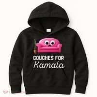 Couches For Kamala Jd Vance Couch Meme Funny Culture Liberal Kids Hoodie thumb 0